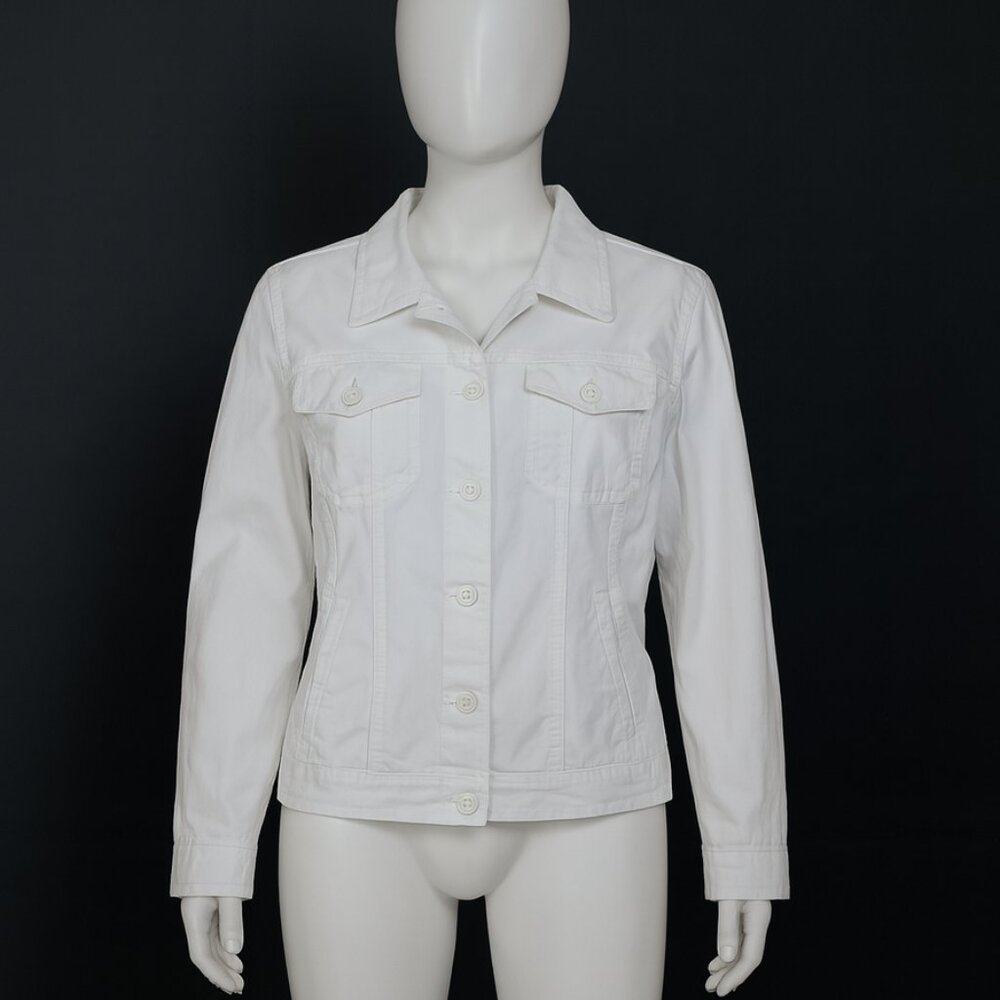 Coldwater Creek White Button-Front Women's Jacket